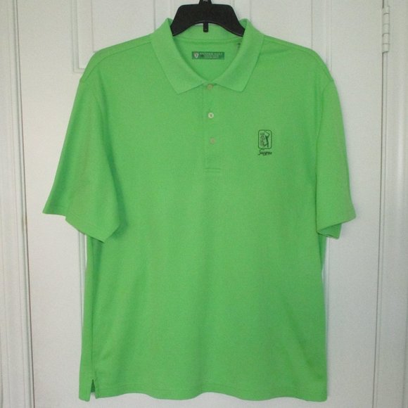 Oxford Shirts Oxford Golf Mens Ss Tpc Sawgrass Florida Lime Green